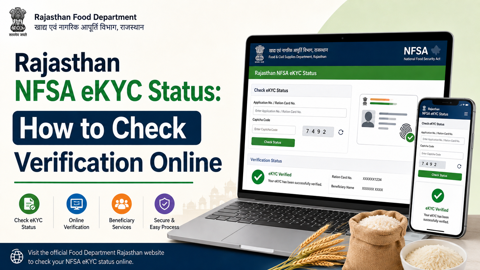 Rajasthan NFSA eKYC Status: How to Check Verification Online